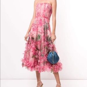 Marchesa Pink Floral Dress Brand New